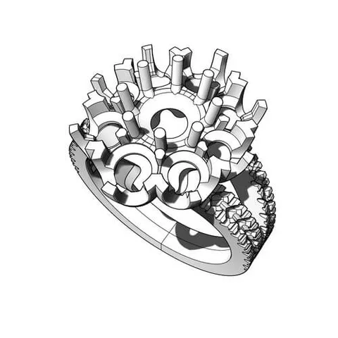 Modélisation 3D Rhino de la bague Pompadour