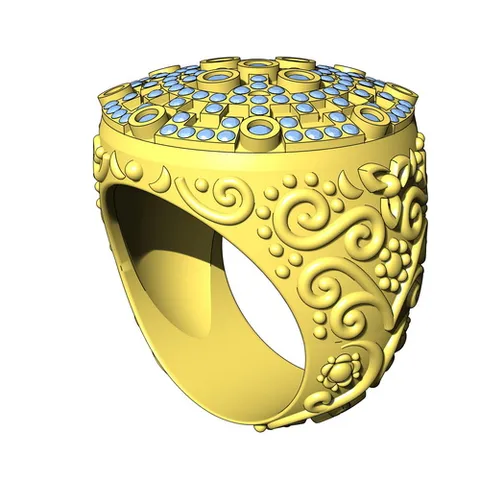 Modélisation 3D Rhino de la chevalière Inca
