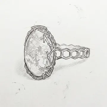 Croquis préparatoires du bijou